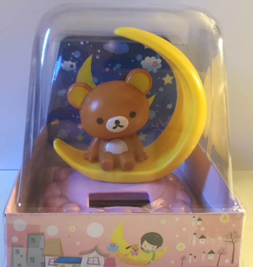 Solar Dancing Bear on moon Bobble Toy USA Seller,New! 4”