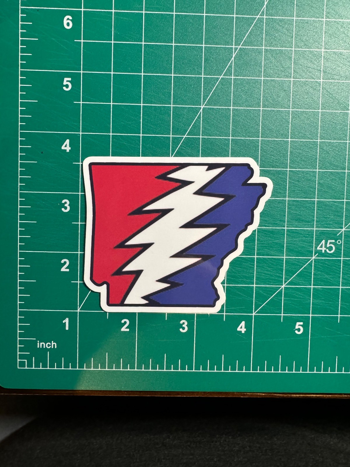 Arkansas Stealie – Grateful Dead – Laminated Vinyl Sticker – 2″x3″