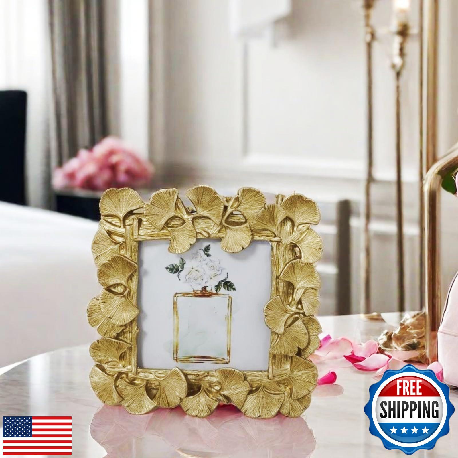 LONG XIN SERIES 1pcs 4×4 Inch Vintage Photo Frame Resin Picture Frame Ginkgo