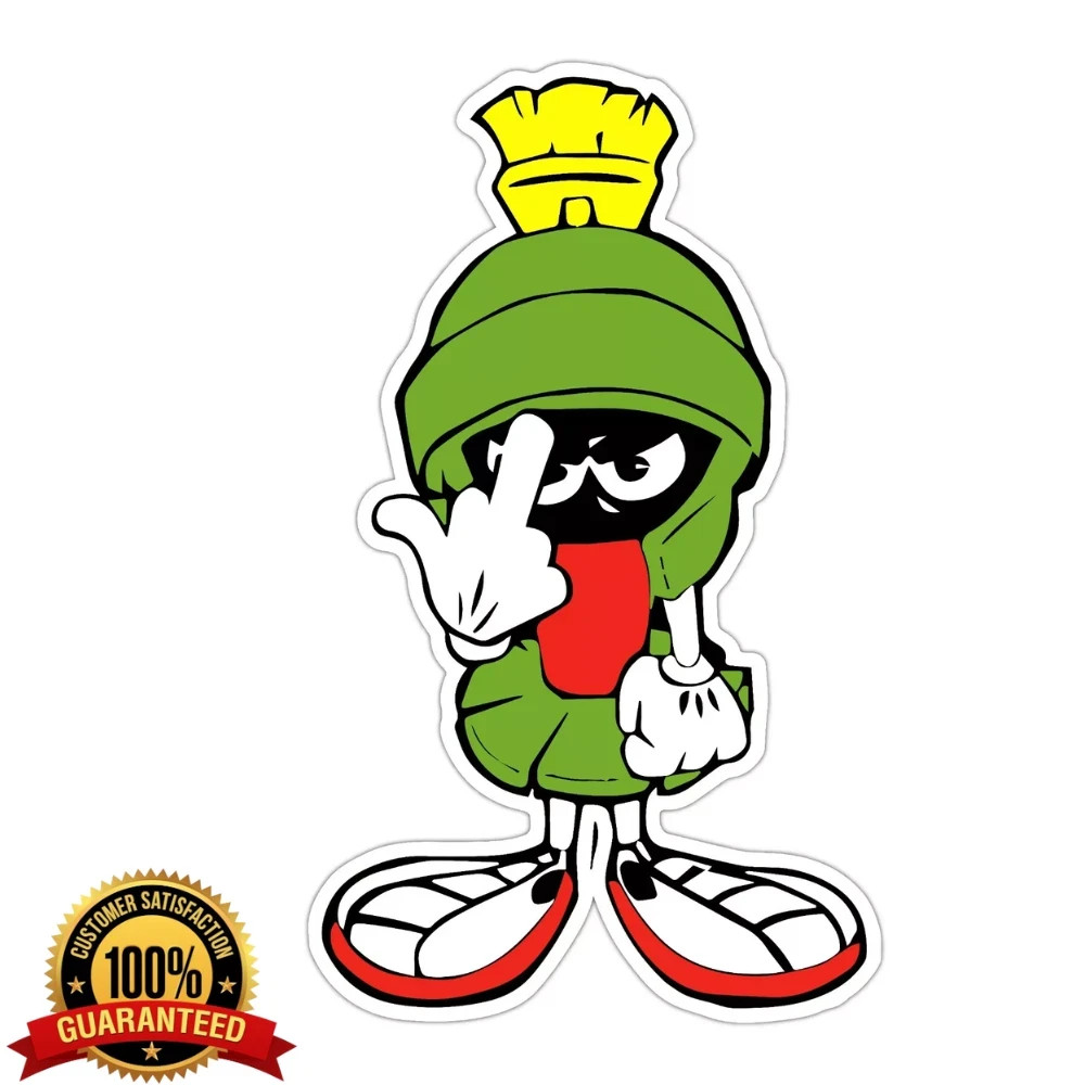 MARVIN THE MARTIAN FLIP OFF USA DECAL STICKER CAR TRUCK WINDOW LAPTOP WALL JDM