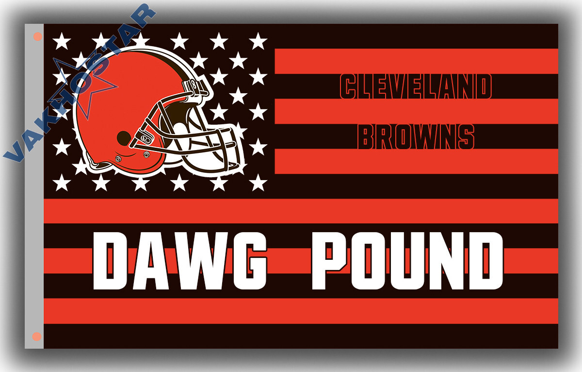 Custom Flag Football Team Memorable Flag 90x150cm 3x5ft Browns Dawg Pound Banner