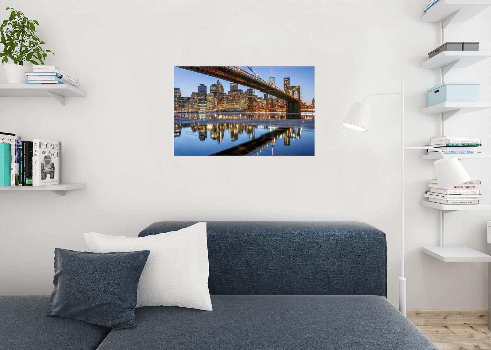 Brooklyn Bridge and New York City Skyline Photo Art Print Poster 24×36 inch