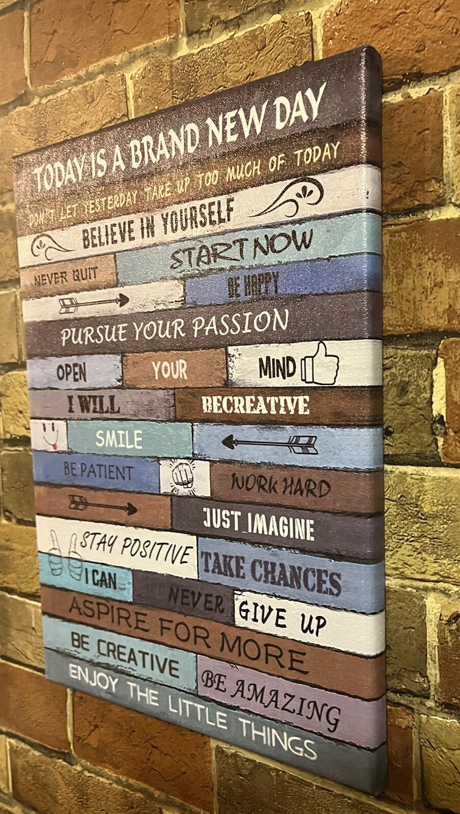Inspirational Motivational Quotes Wall Art 16”x 12” Any Room Home Office Decor