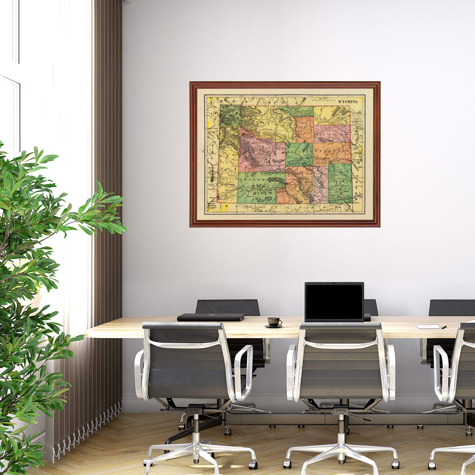 Old Map of Wyoming 1909 – Vintage Wyoming Art
