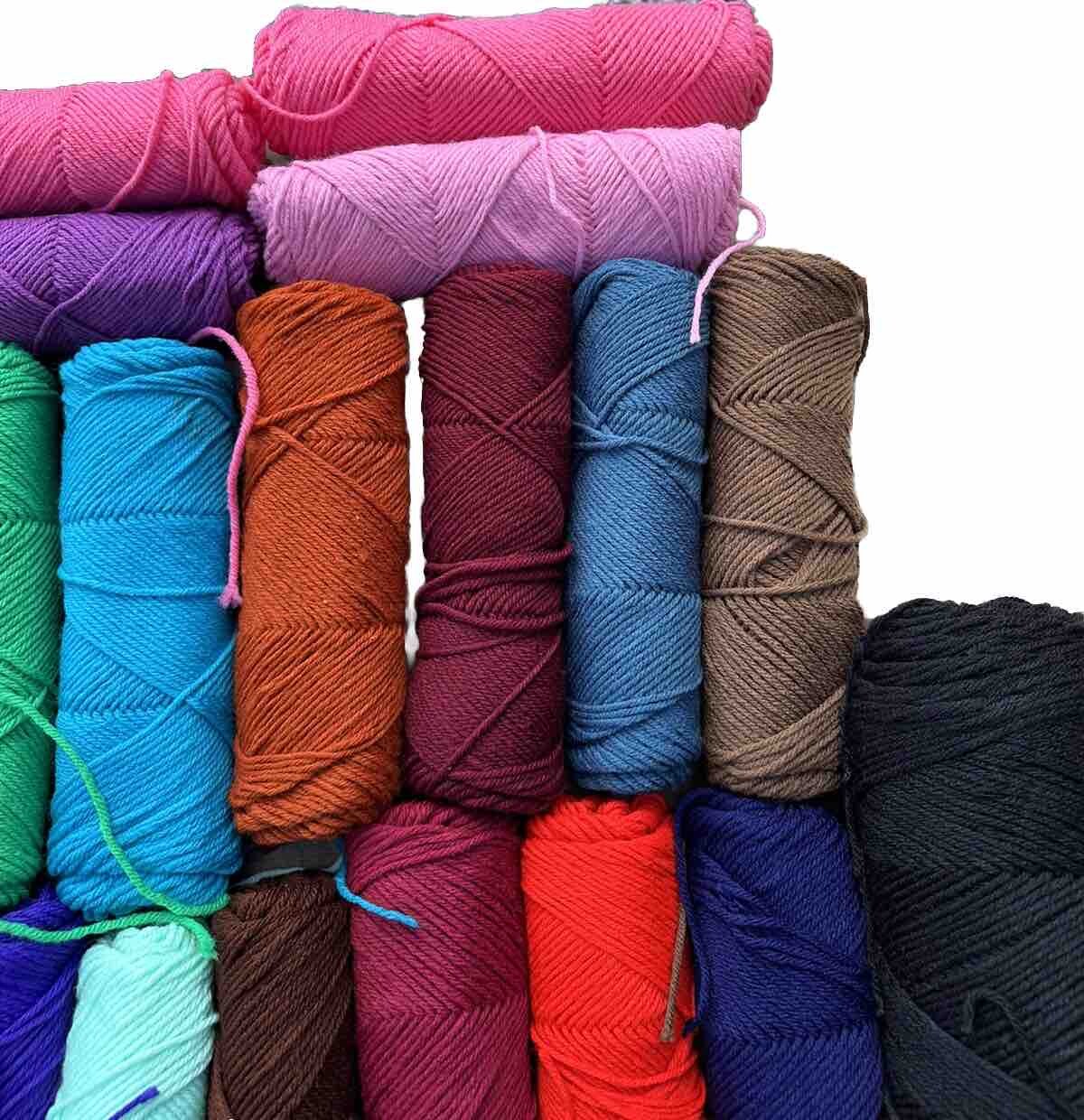 Vintage Traditional Square Granny Afghan Crochet Kit Multicolor Easy Care 4-Ply