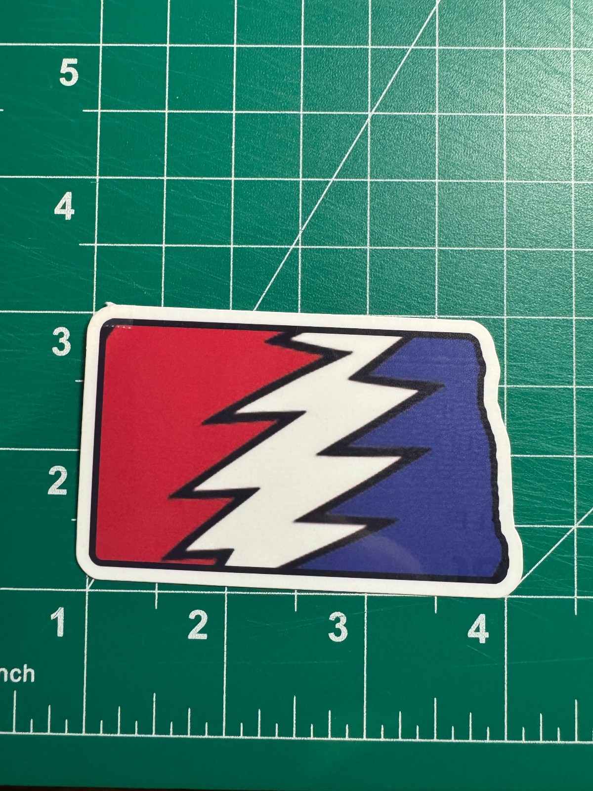 North Dakota Stealie – Grateful Dead – Laminated Vinyl Sticker 2″x3″