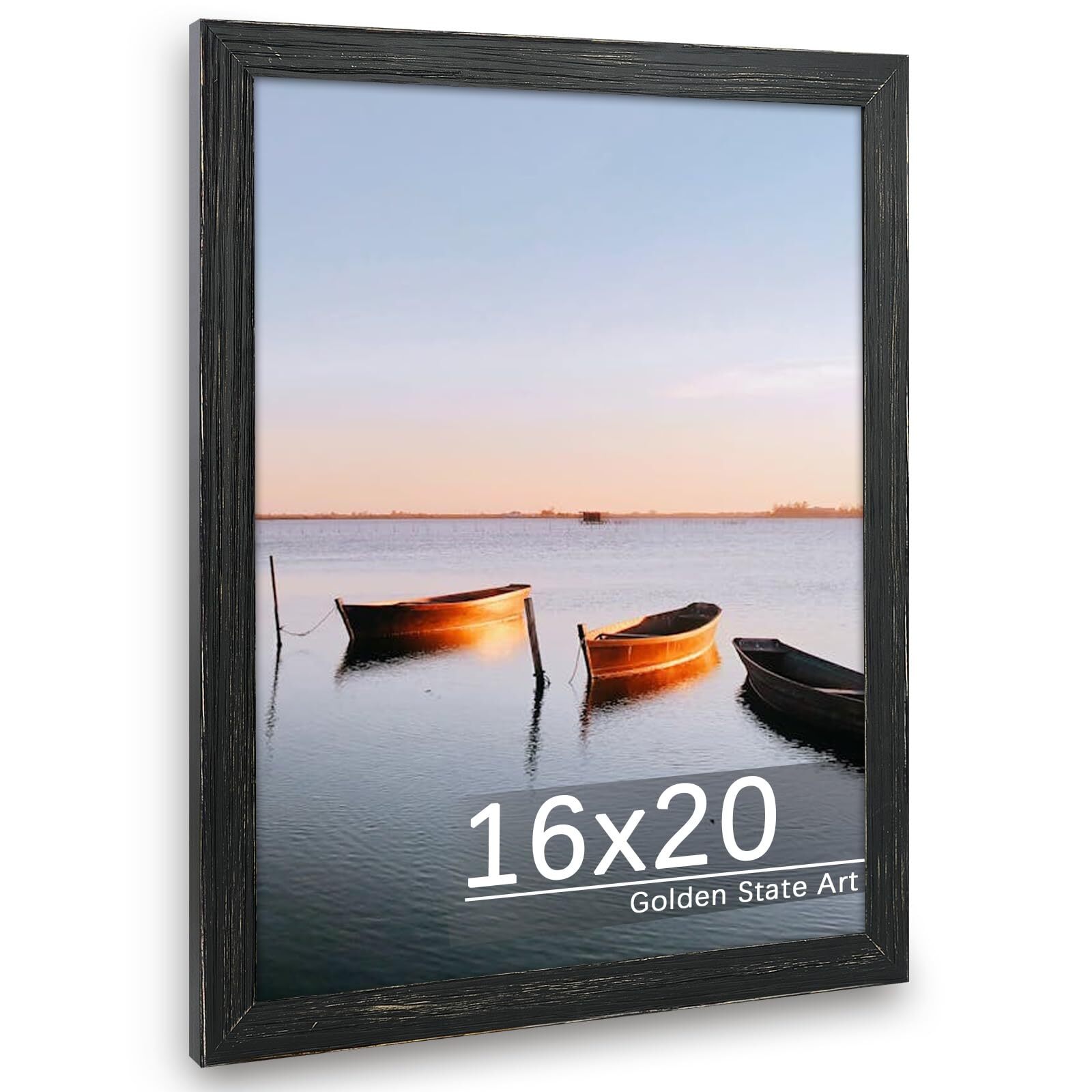 Picture Frame Wide Molding Solid Wood Poster Distressed Frame 16×20 16×24 18×24