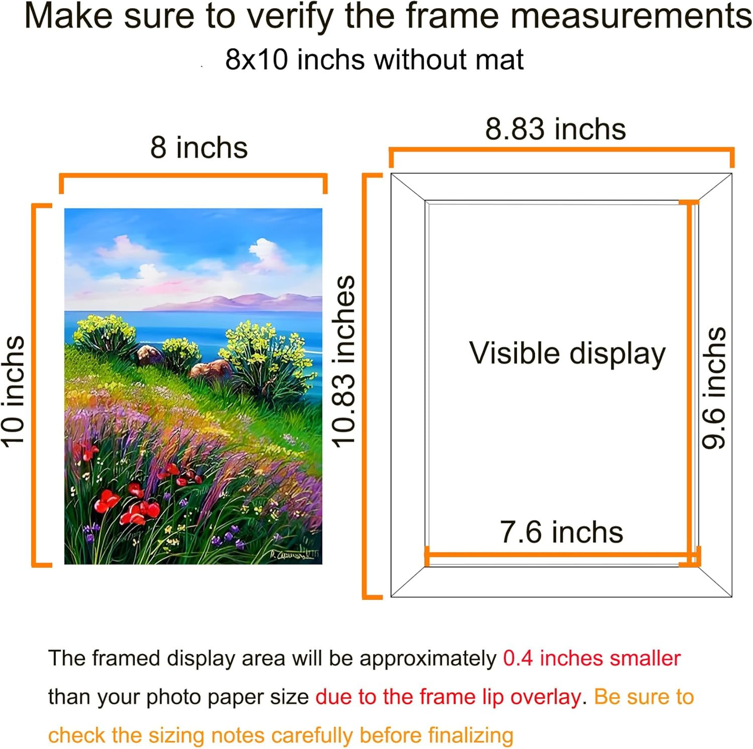 8X10 Picture Frame Wall Hanging Photo Frame Black 5 Pack