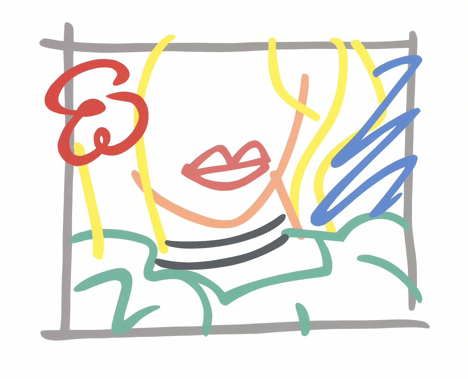 TOM WESSELMANN Monica (no text) 30″ x 37″ Serigraph 1985 Pop Art Multicolor, Gre