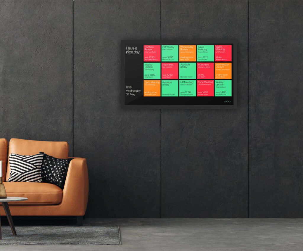 Biamp Evoko Liso overview screen